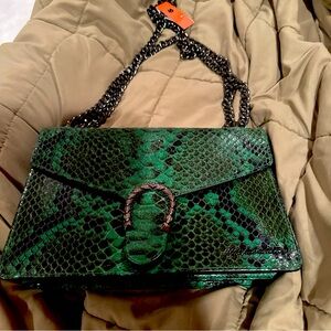 Brand 🆕 Marina Galanti Italy Reptile Embossed Leather
Crossbody Shoulder bag